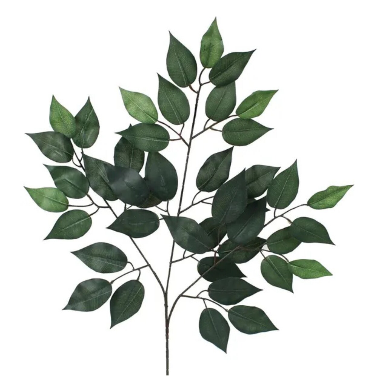 Artificial Green Ficus Spray 23 Inch – Faux Greenery Stem for Wreaths & Arrangements-FG505430